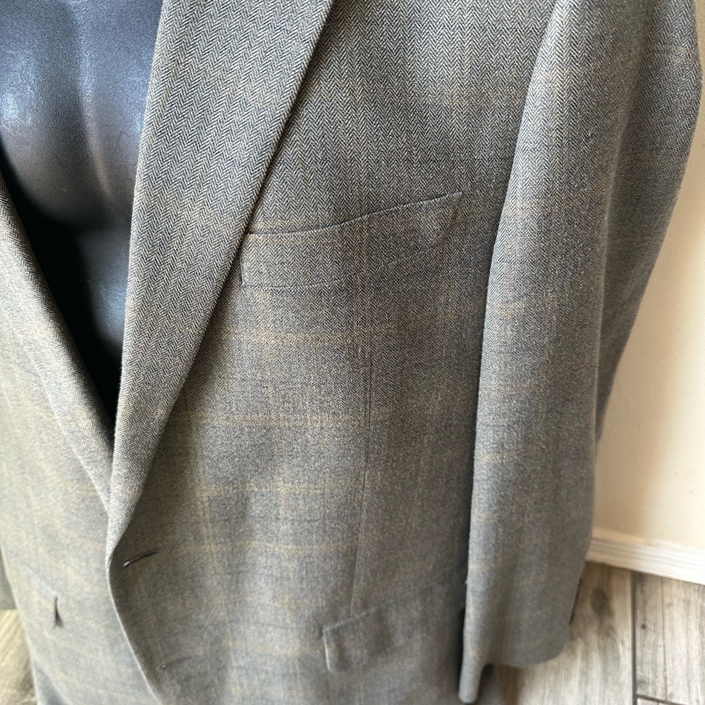 Men’s pre own as is Ralph Lauren polo suit blazer jacket 2 button size 44L long - Picture 3 of 10